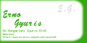 erno gyuris business card